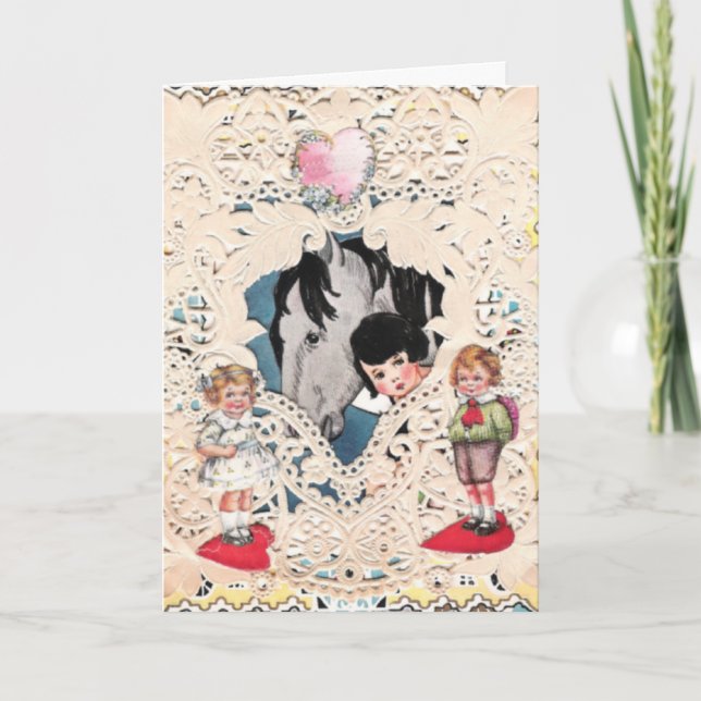 Vintag Valentine Feiertagskarte (Vorderseite)