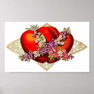 Vintag Valentine Hearts Poster