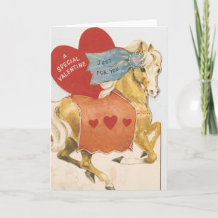 Vintag Valentine Palomino Feiertagskarte