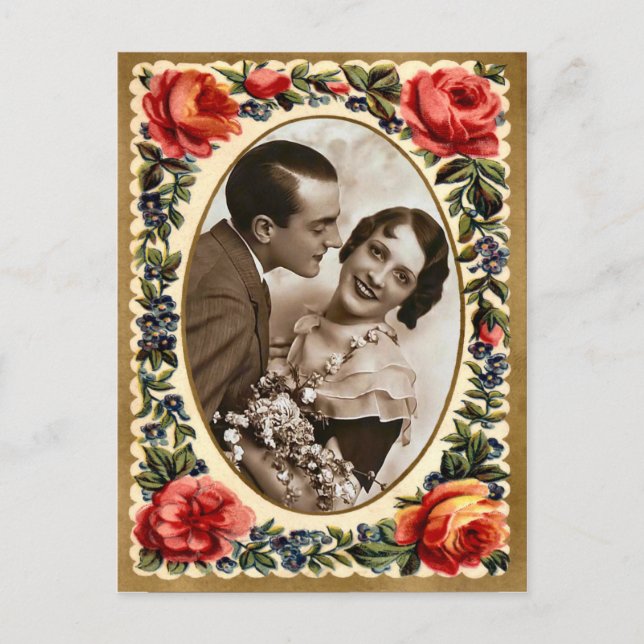Vintag Valentine Postkarte (Vorderseite)
