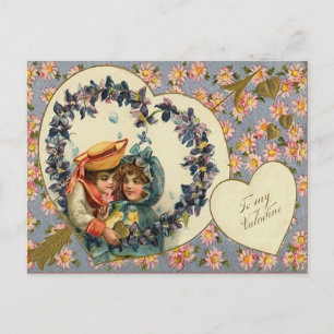 Vintag Valentine Postkarte