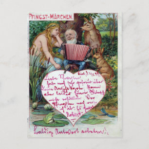 Vintag Valentine Postkarte