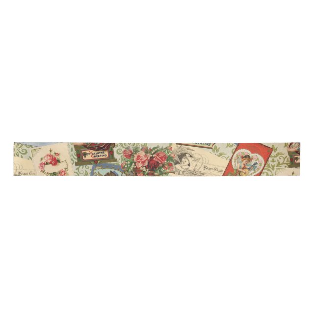Vintag Valentine Ribbon Satinband (Vorderseite)
