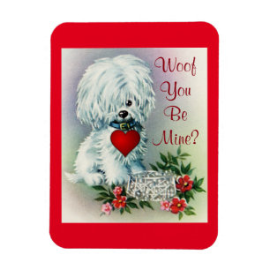 Vintag Valentine Welppy Magnet