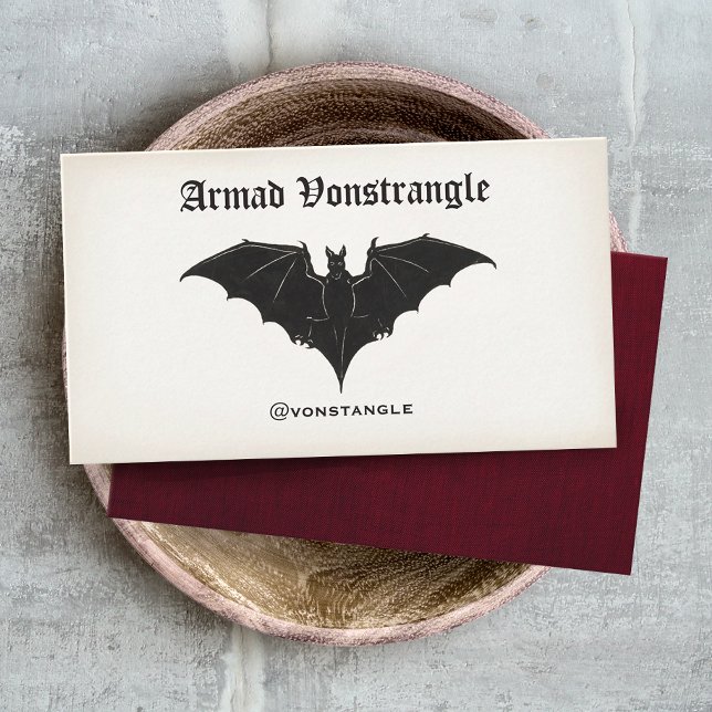 Vintag Vampire Bat Visitenkarte (Von Creator hochgeladen)