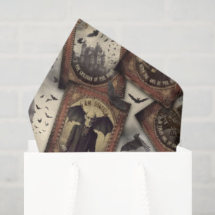 Vintag Vampire Dracula Halloween Gothic Seidenpapier