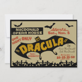 Vintag Vampire Marquee Benutzerdefinierter Text Ha Einladung