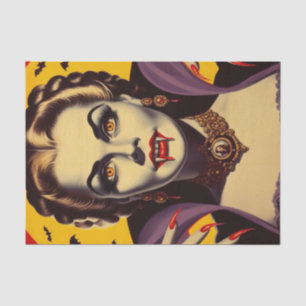 Vintag Vampire Woman Seidenpapier