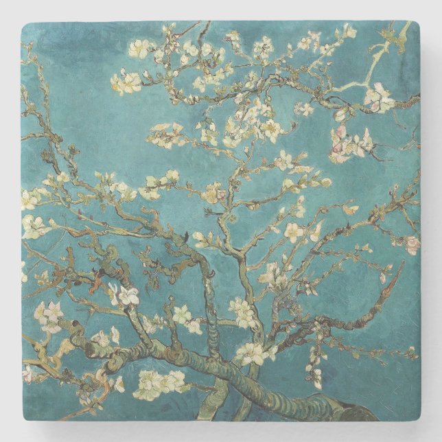 Vintag Van Gogh Almond Blossom Steinuntersetzer (Vorderseite)
