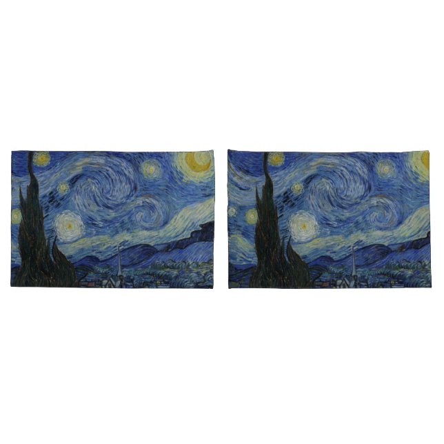 Vintag Van Gogh: Die Sternennacht Kissenbezug (Rückseite-Set)