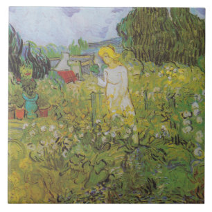 Vintag Van Gogh Marguerite Gachet im Garten Fliese