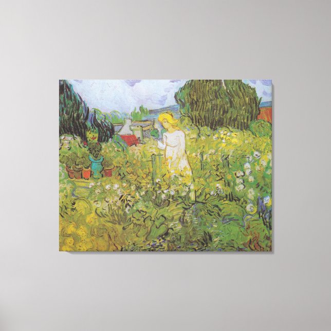 Vintag Van Gogh Marguerite Gachet im Garten Leinwanddruck (Vorderseite)