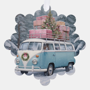 Vintag Vanagon Holiday Trip Ornament Obelisk Karte