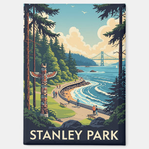 Vintag Vancouver Stanley Park Canada Travel Magnet