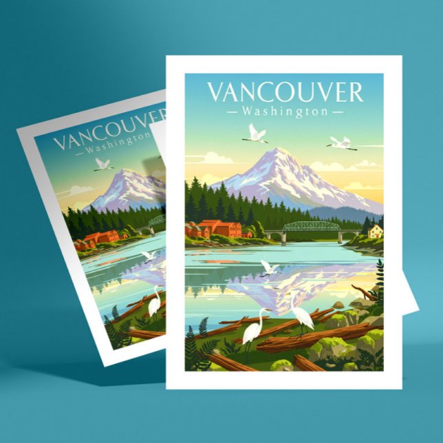 Vintag Vancouver Washington Postkarte (Von Creator hochgeladen)