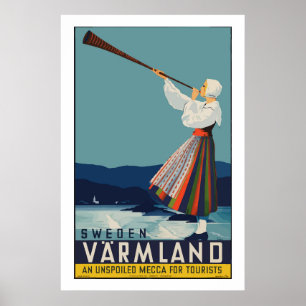 Vintag Varmland Schweden Reisen Klassisches Poster