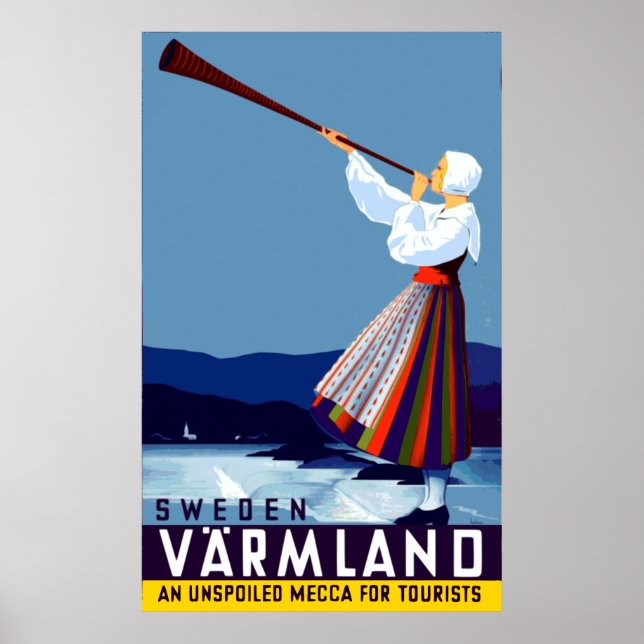 Vintag Varmland Schweden Reisen Poster (Vorne)