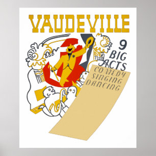 Vintag Vaudeville Auf dem Poster Abstrakte Kunst