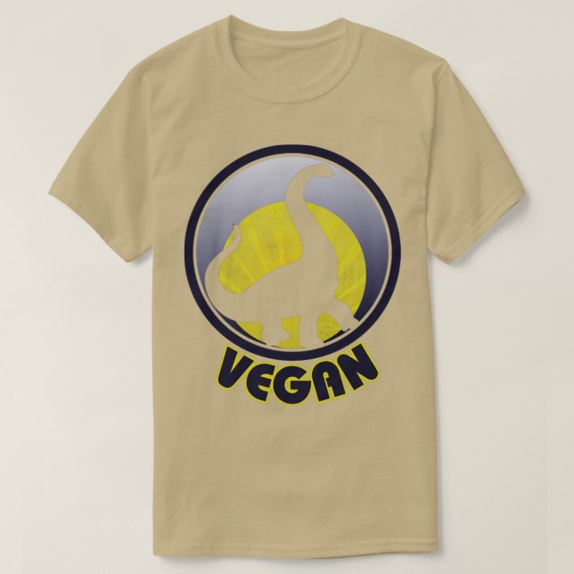 Vintag Veganer Dinosaurier T-Shirt (Design vorne)