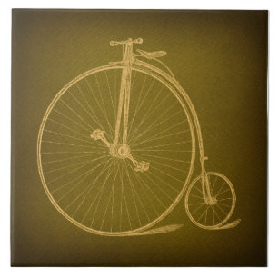 Vintag Velocipede Fahrrad Antique High Wheel Bike Fliese