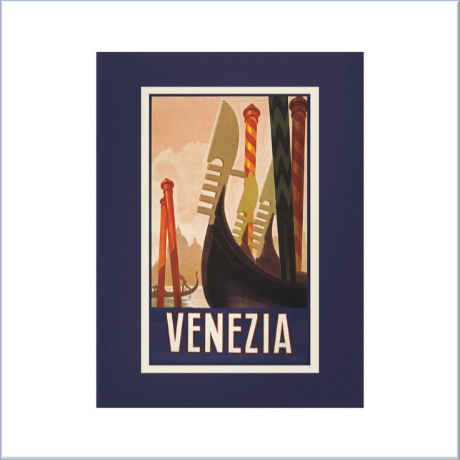 Vintag Venezia Venedig Reiseplaner Canvas Print Leinwanddruck (Von Creator hochgeladen)