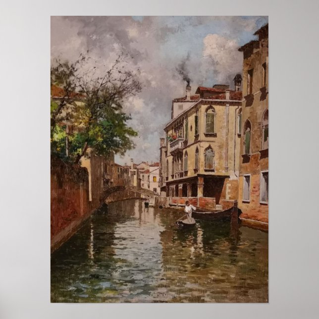 Vintag Venice Antonio Leto Venezianisch Canal Poster (Vorne)