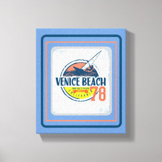 Vintag Venice Beach 1978 Surf Art Poster Leinwanddruck