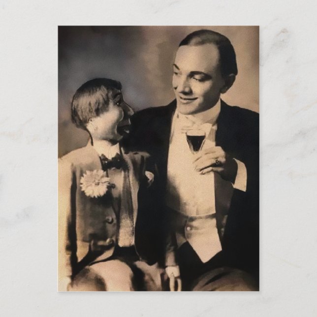 Vintag Ventriloquist Dummy Postcard Postkarte (Vorderseite)