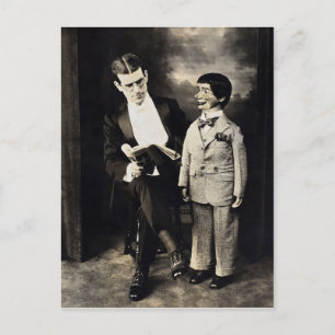 Vintag Ventriloquist Dummy Postcard Postkarte