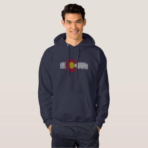 Vintag verblassen Staats-Flagge von buntem Hoodie