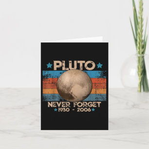 Vintag Vergessen Sie nie Pluto Funny Retro Astrono Karte