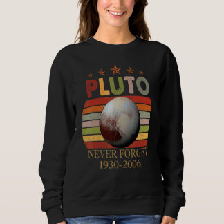 Vintag Vergessen Sie nie, Pluto Stil Retro Space S Sweatshirt