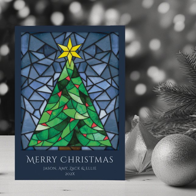 Vintag verketteter Glass Happy Holidays Feiertagskarte (Von Creator hochgeladen)