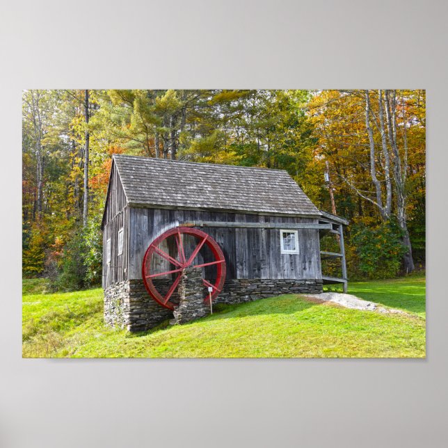 Vintag Vermont Gristmill Poster (Vorne)
