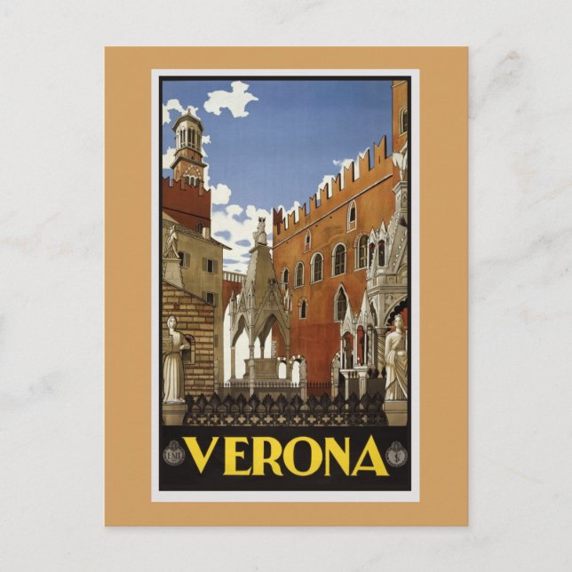 Vintag Verona Reisen Postkarte (Vorderseite)