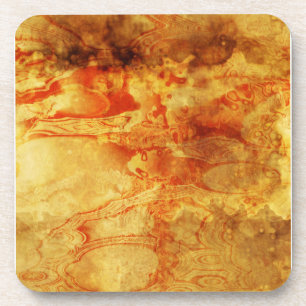 Vintag verschüttetes Rot Untersetzer