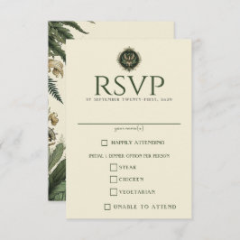 Vintag verzauberte Lebensmittelauswahl RSVP Karte