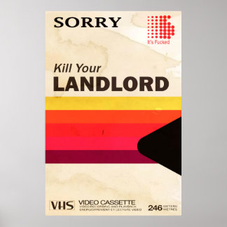 Vintag VHS Retro Parody Vaporwave Anticapitalistin Poster