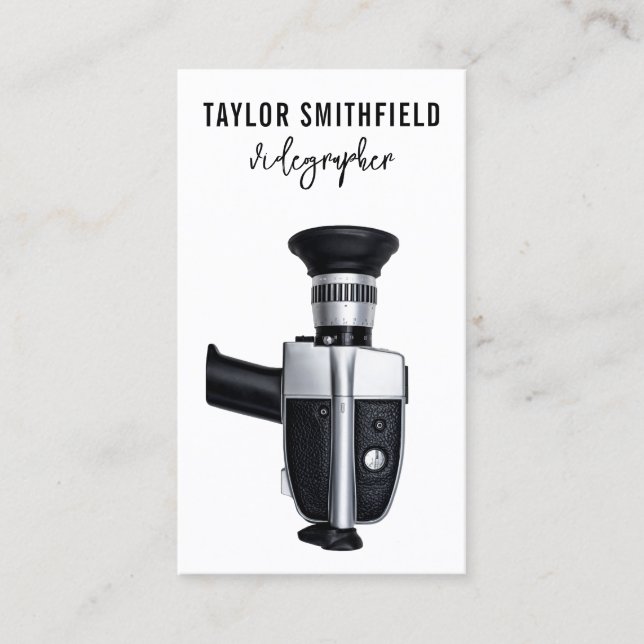 Vintag-Video-Camcorder-Videokarte Visitenkarte (Vorderseite)