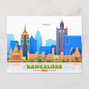 Vintag Vidhana Soudha Bengaluru Karnataka Indien Postkarte