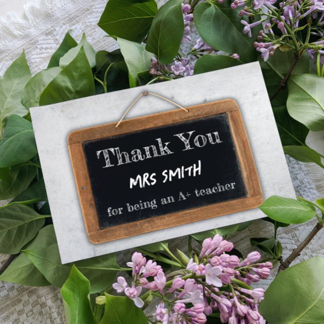 Vintag Vielen Dank an die Chalk Board School Postkarte (Von Creator hochgeladen)