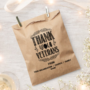 Vintag vielen Dank an Veteran Typografy Geschenktütchen