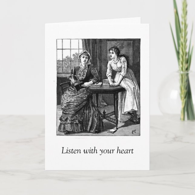 Vintag - Vielen Dank für Ihre Aufmerksamkeit, Dankeskarte (Vorderseite)