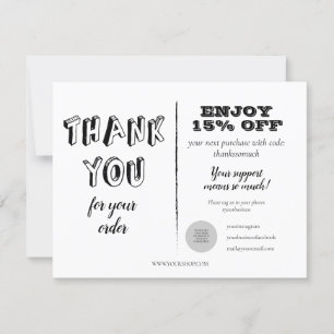 Vintag Vielen Dank für Ihre Bestellungsermäßigung