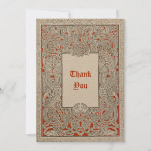 Vintag Viking Celtic Dragon Dankeskarte