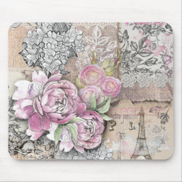 Vintag, viktorianisch, Collagen, rustikal, Shabby  Mousepad