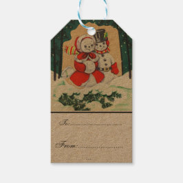 Vintag, viktorianisch, rustikal, Weihnachten, Geschenkanhänger