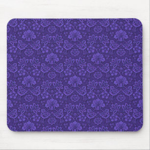 Vintag Viktorianische Indigo Damask Paisley Floral Mousepad
