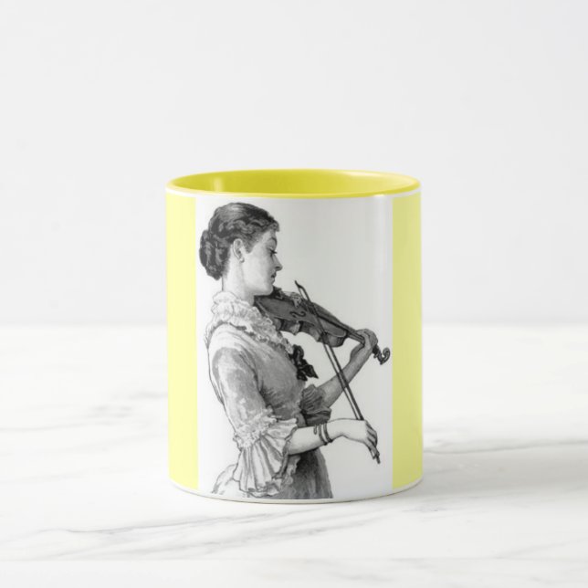 Vintag Violinist Tasse (Zentrum)