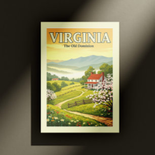 Vintag Virginia Postkarte
